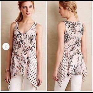 Anthropologie | Vanessa Virginia | Floral | Size M | Sleeveless Blouse
